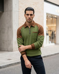 Statement Street - Mirot | Zweifarbig Strukturiert Pullover Herren