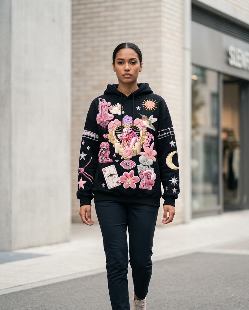 Statement Street - Lifok | Appliziert Oversized Hoodie Unisex