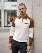 Statement Street - Mirot | Zweifarbig Strukturiert Pullover Herren