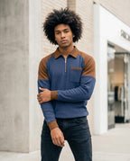 Statement Street - Mirot | Zweifarbig Strukturiert Pullover Herren