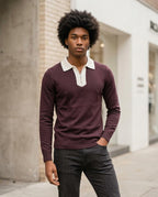 Statement Street - Nuhud | Gestrickter Taillierter Pullover Herren
