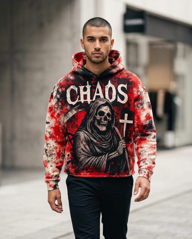 Statement Street - Dezet | Langärmliger Bedruckter Hoodie Unisex