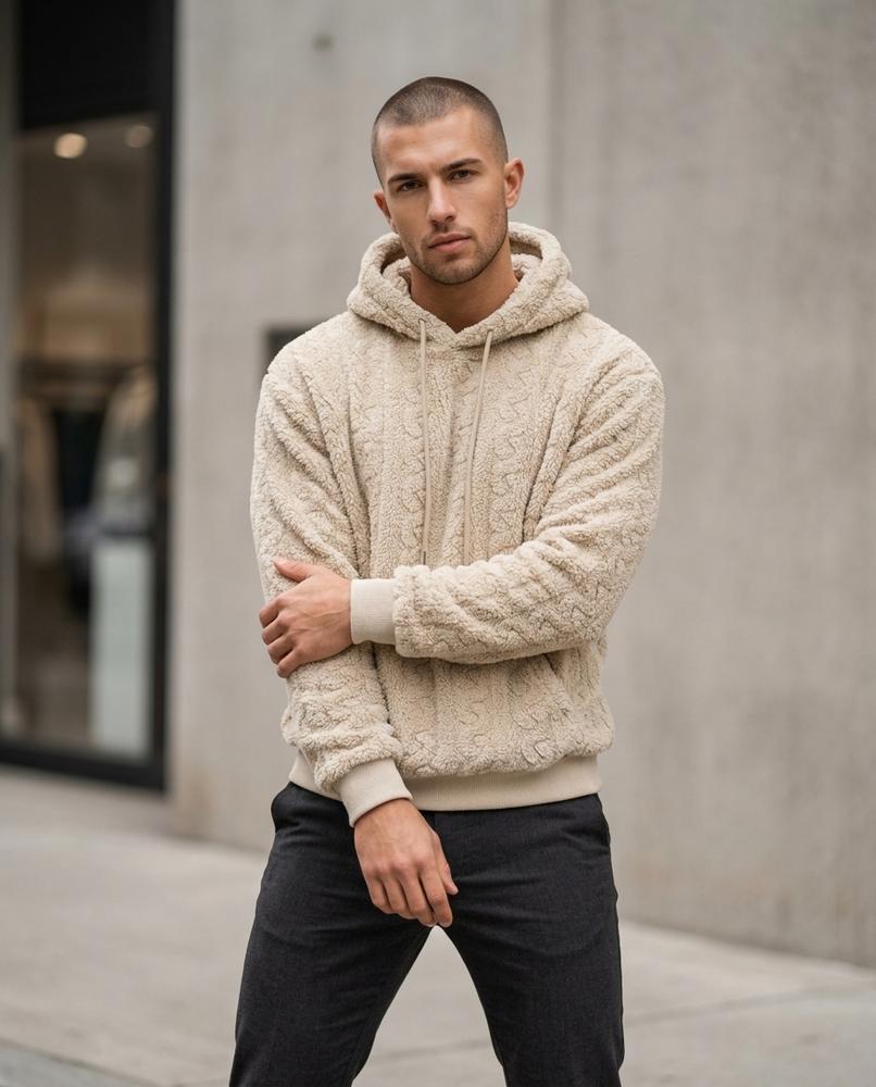 Statement Street - Kanil | Strukturiert Plüschig Hoodie Herren