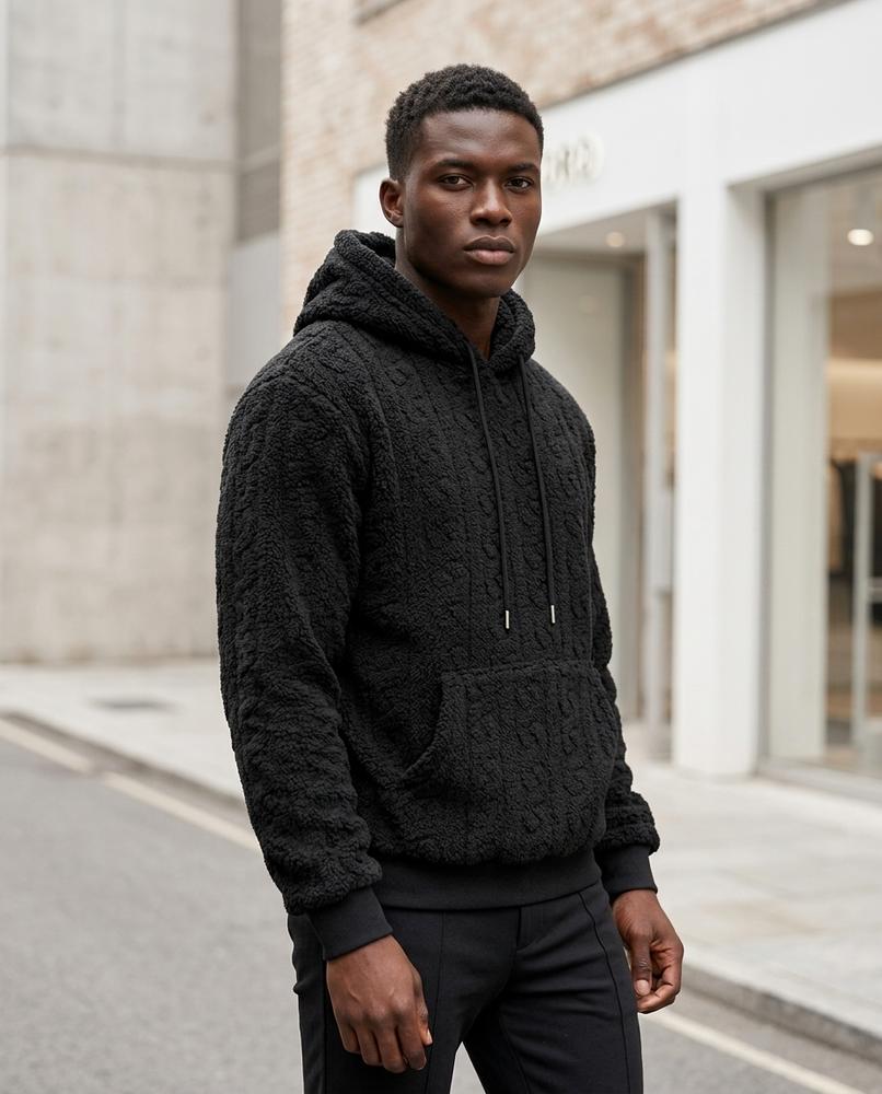 Statement Street - Kanil | Strukturiert Plüschig Hoodie Herren