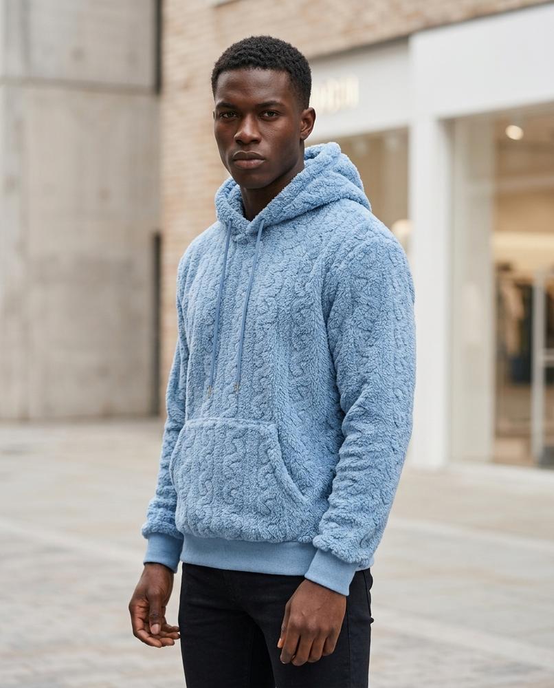 Statement Street - Kanil | Strukturiert Plüschig Hoodie Herren