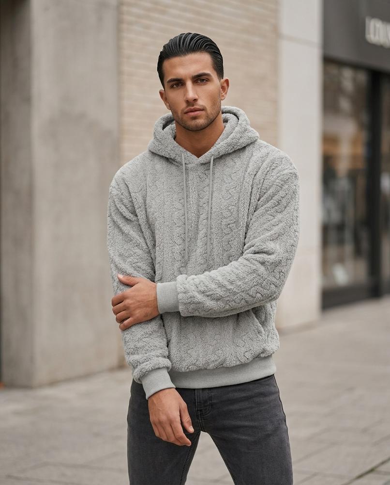 Statement Street - Kanil | Strukturiert Plüschig Hoodie Herren