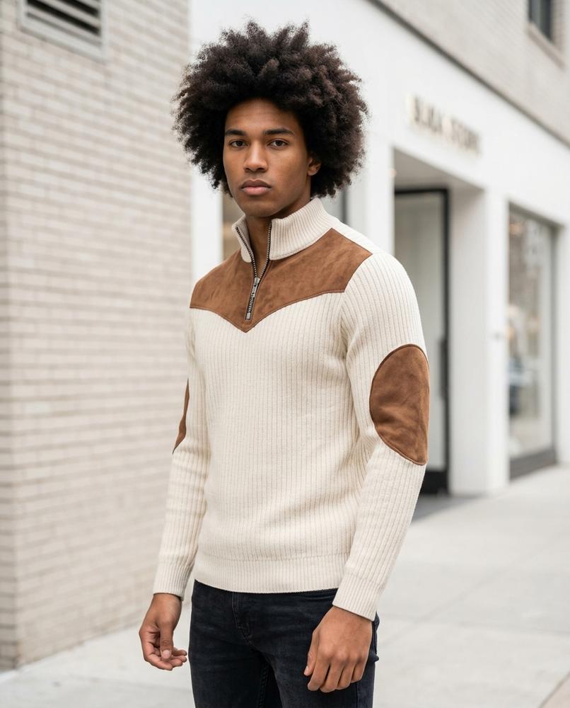Statement Street - Tetot | Rippgestrickt Kontrastierend Pullover Herren
