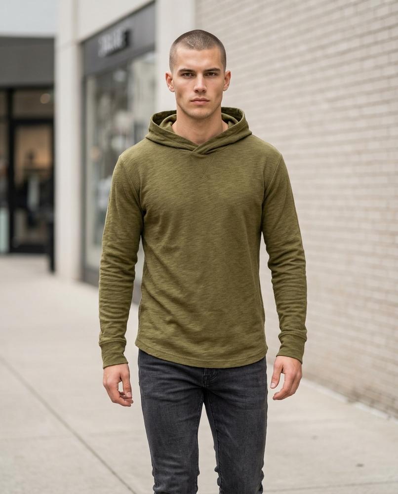 Statement Street - Yuhim | Körperbetonter Jersey Hoodie Herren
