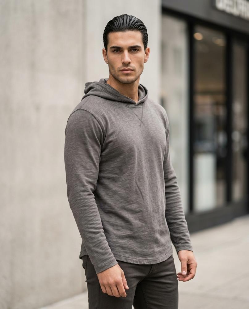 Statement Street - Yuhim | Körperbetonter Jersey Hoodie Herren