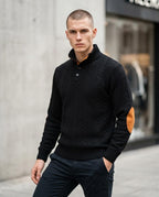 Statement Street - Nobir | Strukturiert Geknöpft Pullover Herren