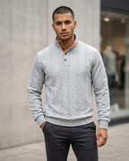 Statement Street - Nobir | Strukturiert Geknöpft Pullover Herren