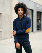 Statement Street - Nobir | Strukturiert Geknöpft Pullover Herren
