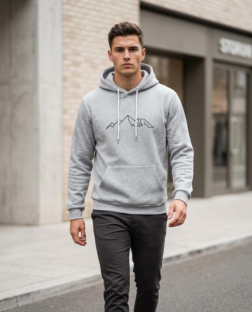 Statement Street - Yibun | Langärmliger Bedruckter Hoodie Unisex