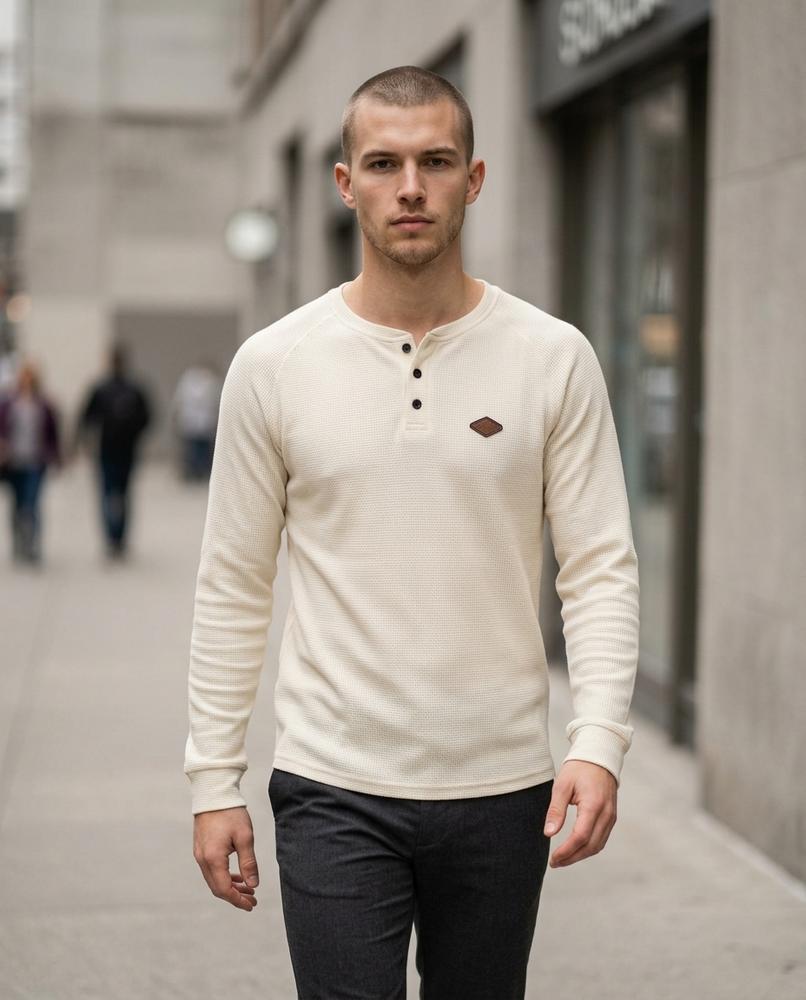Statement Street - Topel | Langärmliges Strukturiertes Shirt Herren