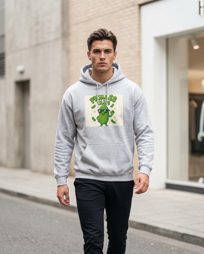 Statement Street - Vowak | Graumelierter Bedruckter Hoodie Unisex
