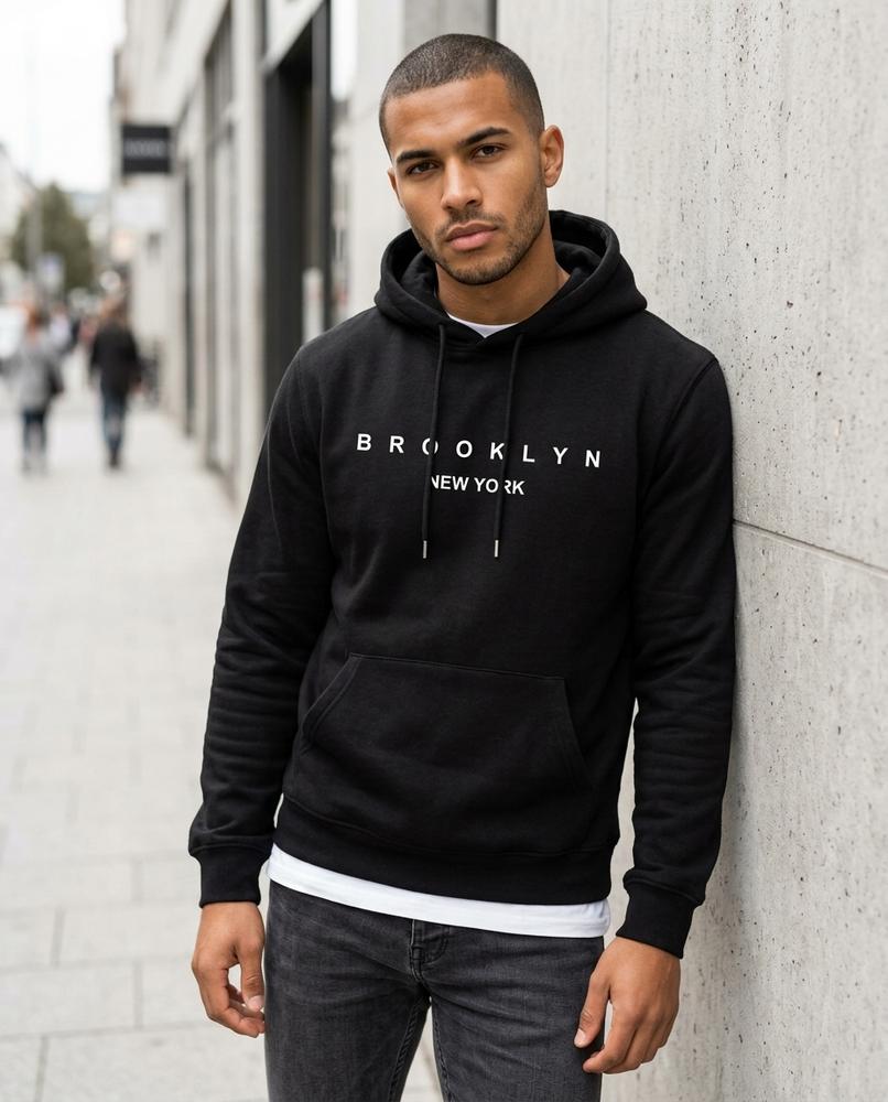 Statement Street - Vibus | Bedruckter Langärmliger Hoodie Herren