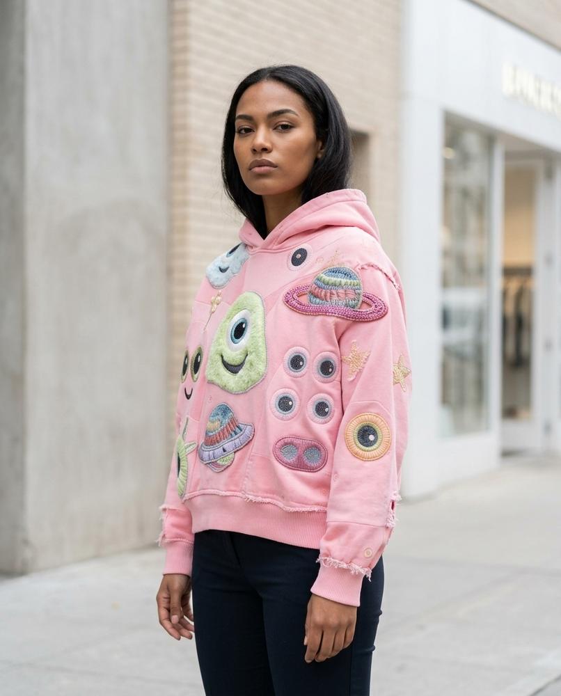 Statement Street - Eilon | Appliziert Oversized Hoodie Unisex