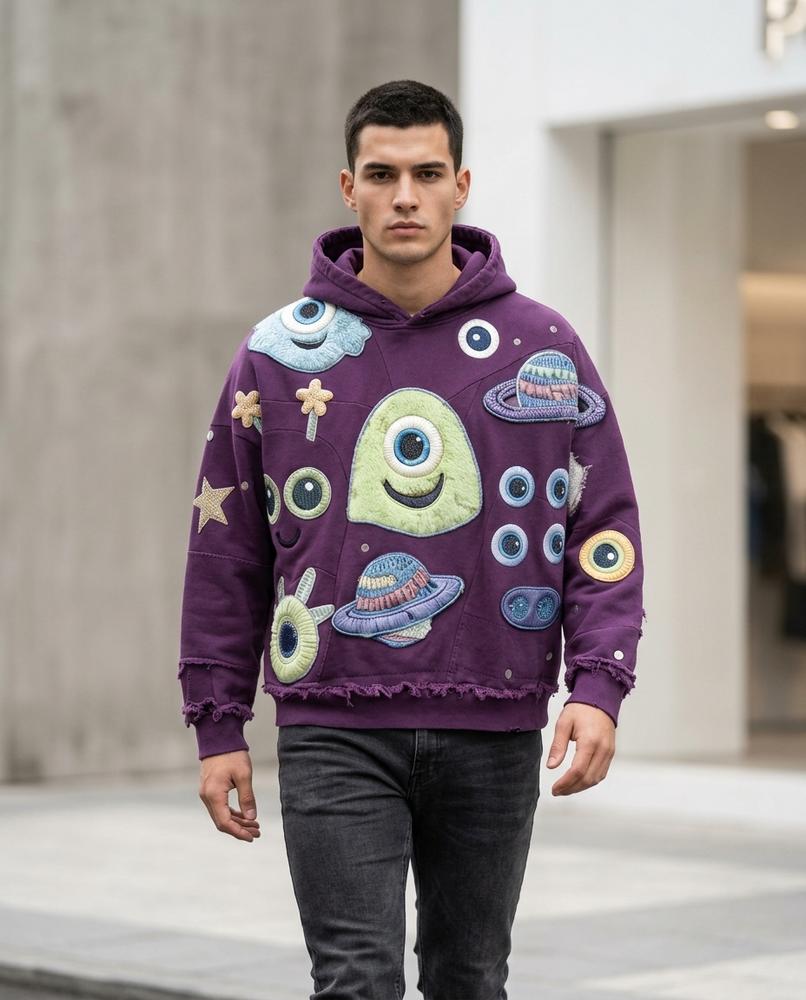 Statement Street - Eilon | Appliziert Oversized Hoodie Unisex