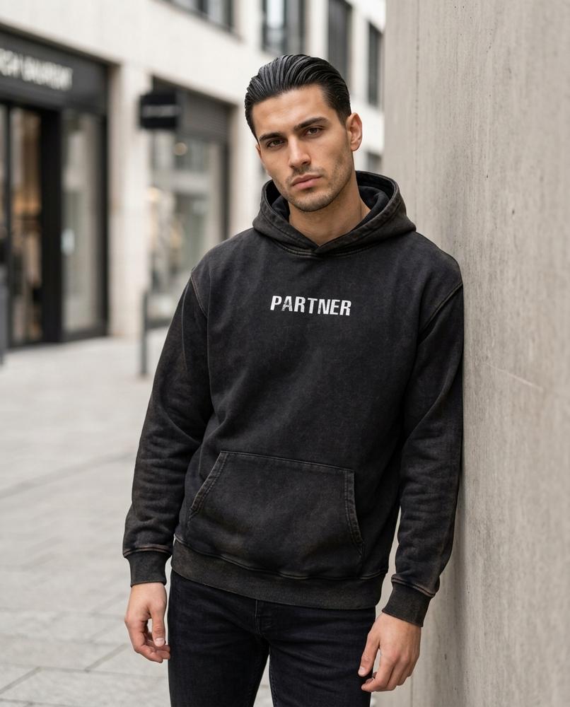 Statement Street - Yunor | Gewaschen Bedruckt Hoodie Unisex