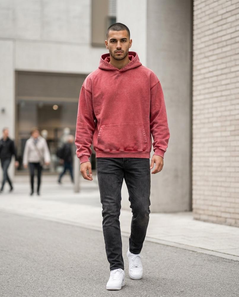 Statement Street - Rotok | Oversized Gewaschener Hoodie Unisex