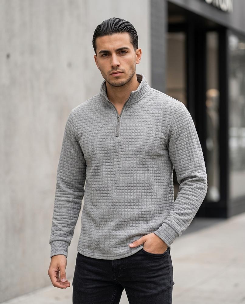 Statement Street - Yelid | Strukturiert Langärmlig Pullover Herren
