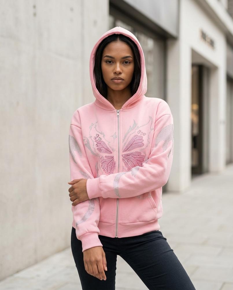 Statement Street - Yuwel | Strassbesetzter Oversize Hoodie Unisex