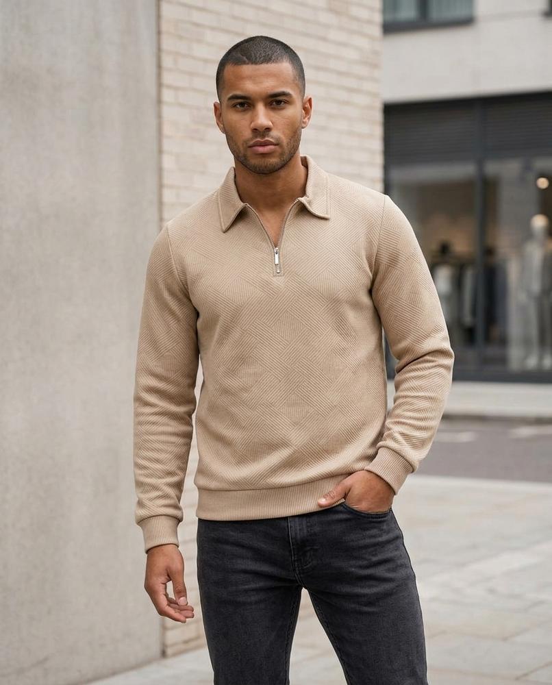 Statement Street - Dalad | Strukturiert Langärmlig Pullover Herren