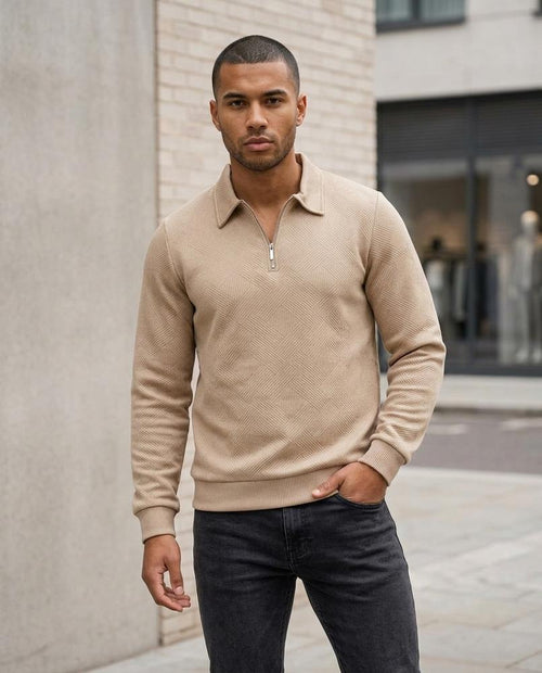 Statement Street - Dalad | Strukturiert Langärmlig Pullover Herren