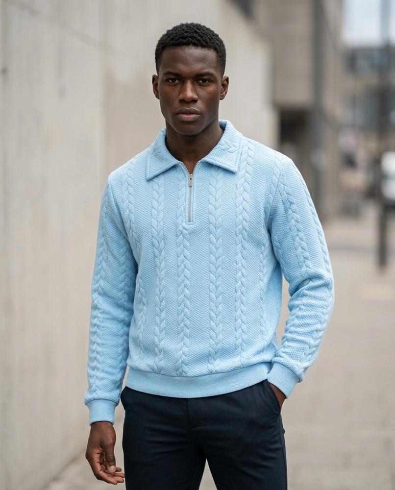 Statement Street - Dalad | Strukturiert Langärmlig Pullover Herren