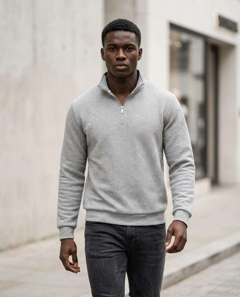 Statement Street - Dalad | Strukturiert Langärmlig Pullover Herren