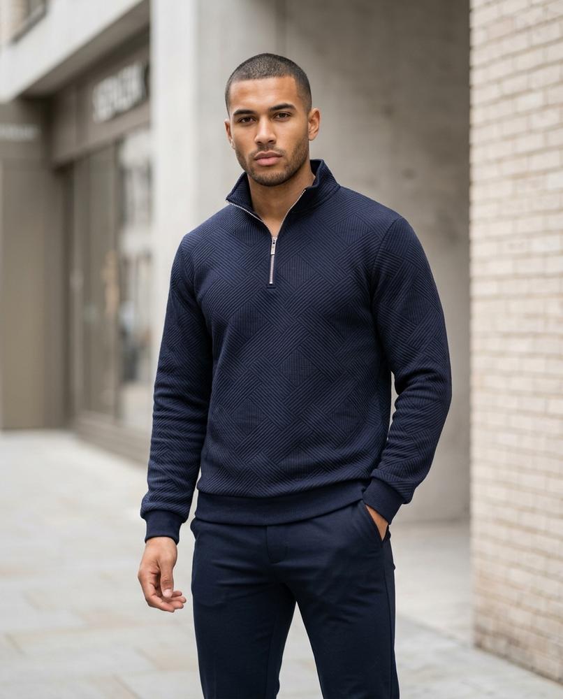 Statement Street - Dalad | Strukturiert Langärmlig Pullover Herren