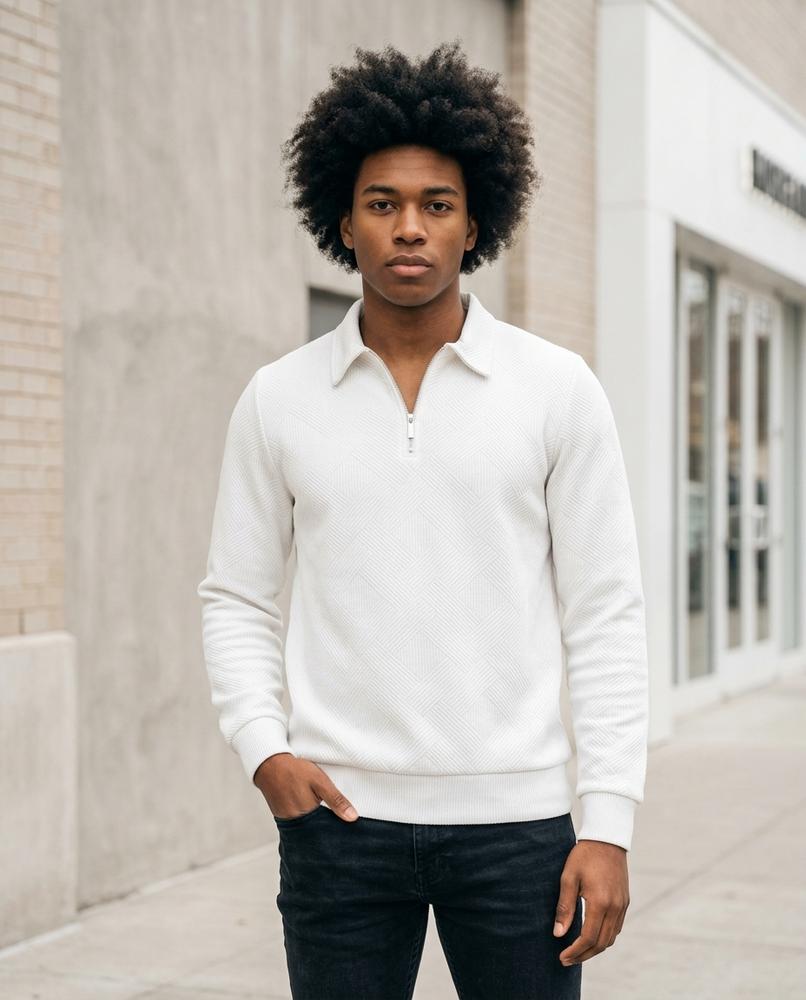 Statement Street - Dalad | Strukturiert Langärmlig Pullover Herren