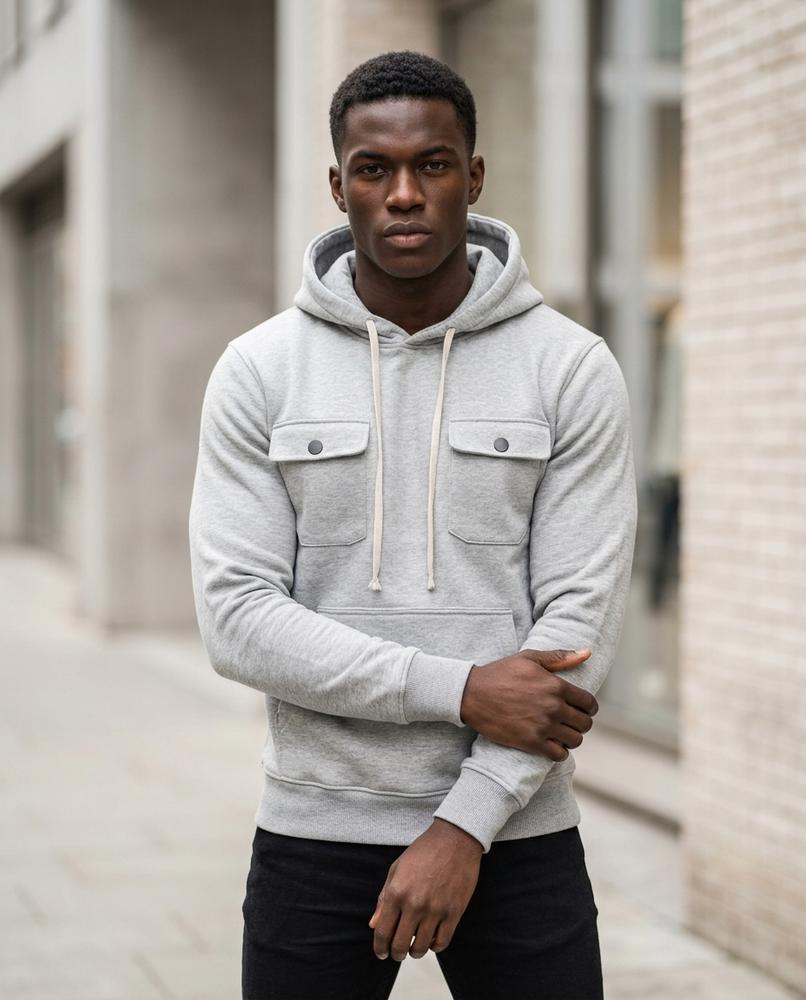 Statement Street - Aohed | Aufgesetzter Funktionaler Hoodie Herren