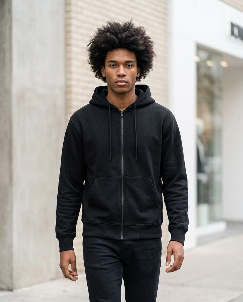 Statement Street - Sigus | Einfarbiger Gefütterter Hoodie Herren