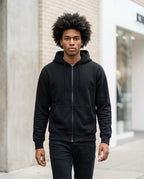 Statement Street - Sigus | Einfarbiger Gefütterter Hoodie Herren