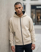 Statement Street - Sigus | Einfarbiger Gefütterter Hoodie Herren