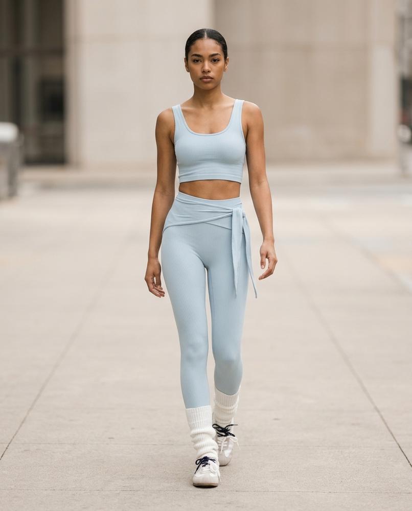 Statement Street - Donik | Gerippte Körperbetonte Hose Damen