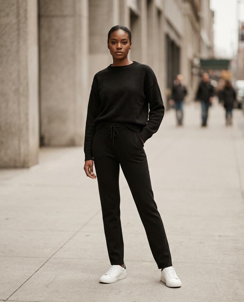 Statement Street - Lurun | Gerade Geschnittene Gestrickte Hose Damen