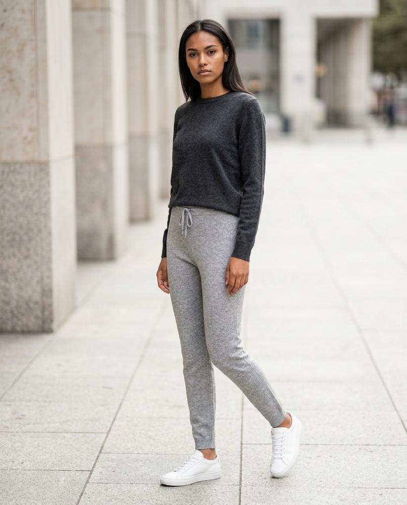 Statement Street - Lurun | Gerade Geschnittene Gestrickte Hose Damen
