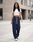 Statement Street - Cuhev | Gerade Geschnittene Melierte Hose Damen
