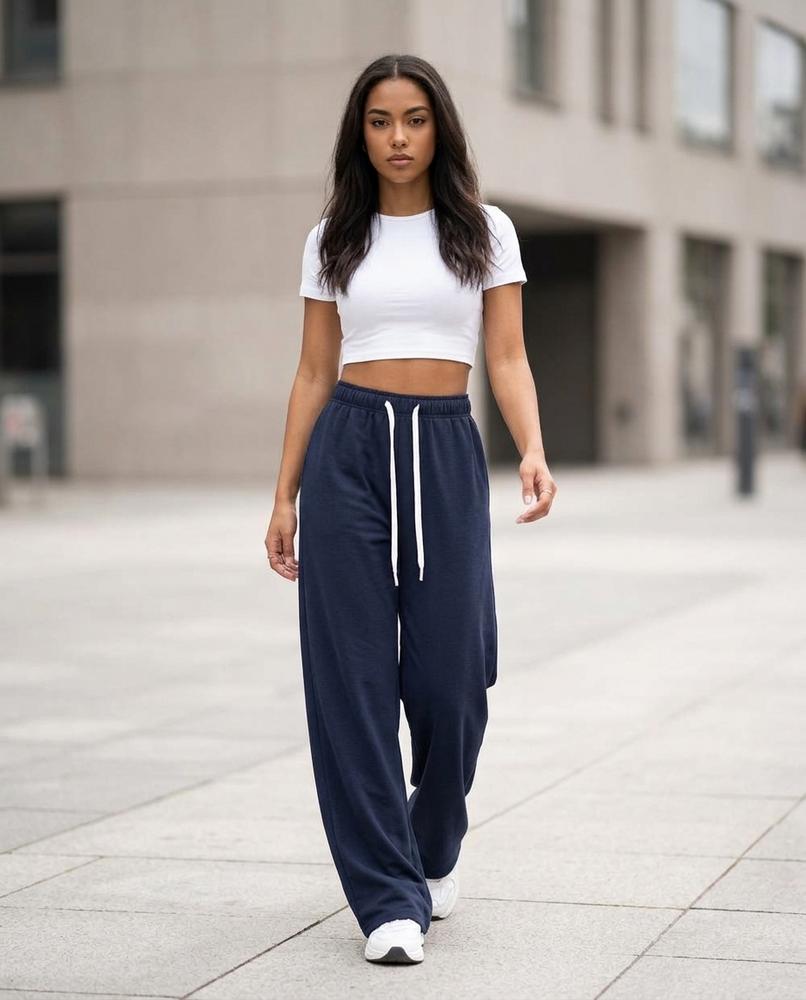 Statement Street - Cuhev | Gerade Geschnittene Melierte Hose Damen