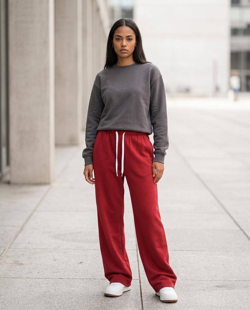 Statement Street - Cuhev | Gerade Geschnittene Melierte Hose Damen