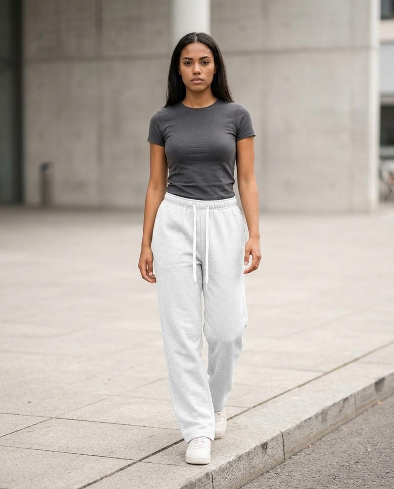 Statement Street - Cuhev | Gerade Geschnittene Melierte Hose Damen