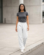 Statement Street - Cuhev | Gerade Geschnittene Melierte Hose Damen