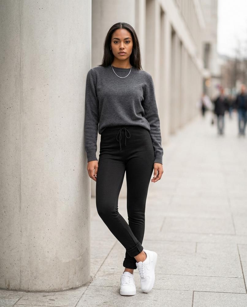 Statement Street - Lawen | Gefütterte Taillierte Hose Damen