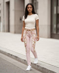Statement Street - Lunat | Bestickte Schmal Geschnittene Hose Damen